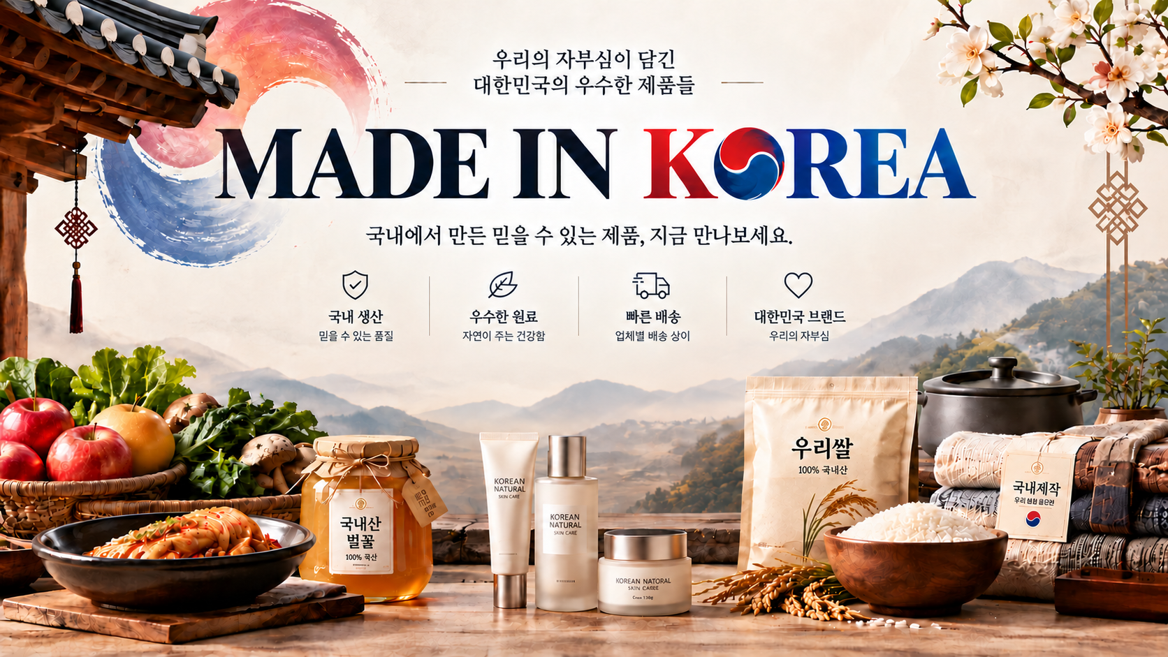 국내에서 만든 믿을 수 있는 메이드인코리아 상품